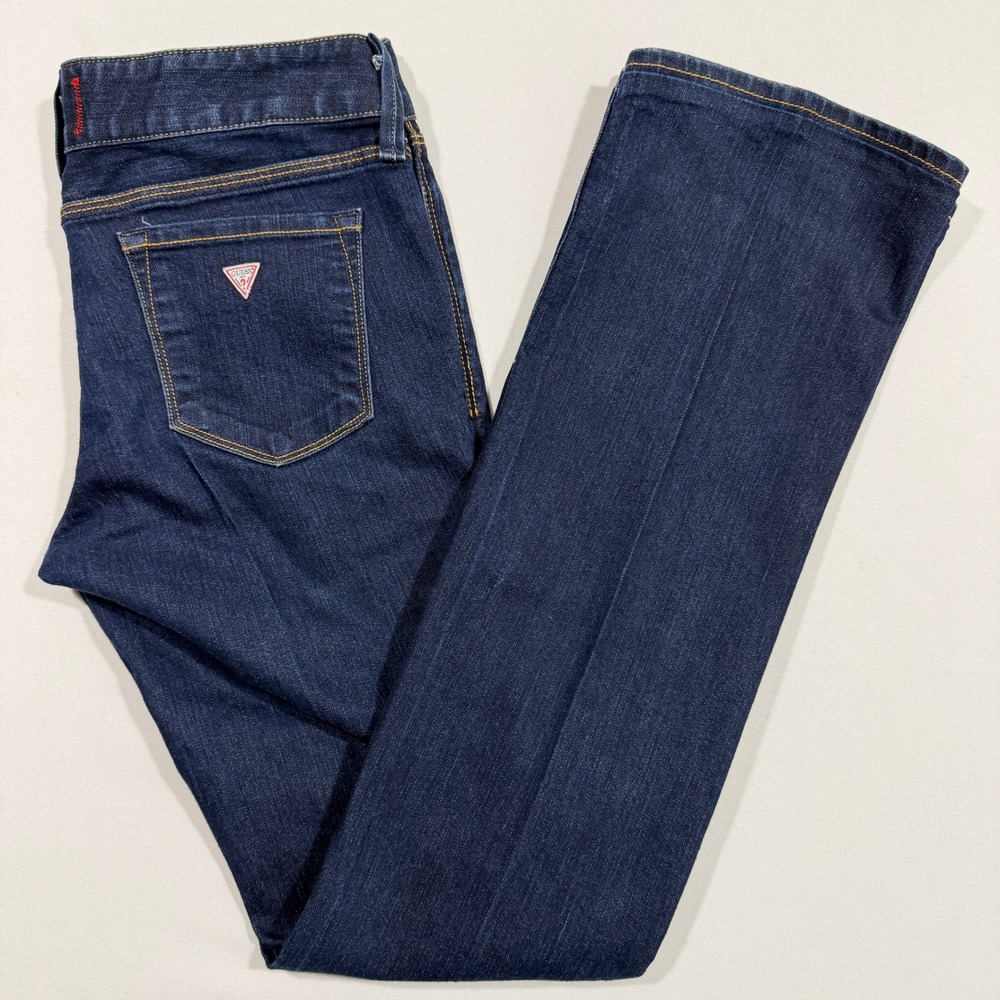 Guess Y2K Sarah Fit Bootcut Jeans Women's 29 Dark Wash Blue Denim Stretch Casual
